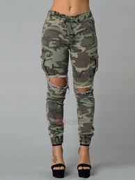 Black And White Camo Cargo Pants Tidebuy Com Offers High Quality Camouflage Printed Strap Ripped Jeans We Have More Styles For Jeans Jeans Outfit Women Black Trousers Women Camo Ripped Jeans