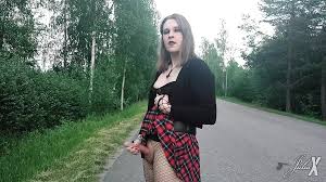 Lily_6Or9 caresses her tits in mirror selfie