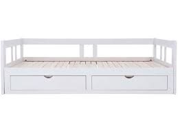 Lit Banquette Gigogne 2x90x190 Cm 2 Tiroirs Melody Coloris Blanc Vente De Lit Enfant Conforama Banquette Gigogne Lit Enfant Lit Enfant Blanc