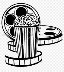Cut out the shape and use it for coloring, crafts, stencils, and more. Movie Reel And Popcorn Png Movie Night Clip Art Black And White Free Transparent Png Clipart Images Download