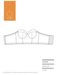 This strapless bra pattern features a longline style, which helps keep things in place and prevents slipping. New Bra Sewing Pattern Orange Lingerie