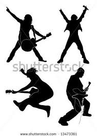 Black And White Rockstar Rock Star Silhouettes Star Silhouette Music Silhouette Rock Star Theme