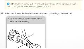 Inner And Outer Tie Rod Torque Values