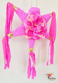 Blumige Mini Stern Pinata Mit 5 Spitzen In Rosa Pink Etsy Diy Birthday Decorations Diy Pinata Pinata