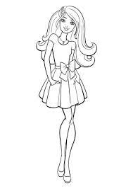 Download and print these barbie fashion coloring pages for free. Dress With Bow High Quality Free Coloring From The Category Barbie More Printable Pictures On Ou Barbie Coloring Pages Barbie Drawing Mermaid Coloring Book