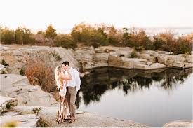 Dogs are also able to use this trail. Halibut Point State Park Engagement Session Annmarie Swift Photography