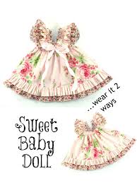 Sweet Baby Doll Dress Sewing Pattern Whimsy Couture Sewing Patterns Products Ruffled Dress Pattern Girls Ruffle Dress Baby Clothes Patterns