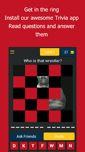 There's a wwe quiz for. Wrestling Wwe Quiz Guess Wrestler Trivia Men For Android Apk Download