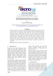 Kita akan dapat melihat alat ukur apa yang digunakan peneliti pada penelitian yang sejenis dengan penelitian kita. Pdf Memilih Metode Penelitian Yang Tepat Bagi Penelitian Bidang Ilmu Manajemen