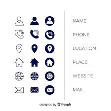Download Icons Collection For Business Cards For Free Business Card Icons Vector Free Vector Business Card