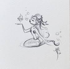 Mermay Liana Hee In 2020 Mermaid Sketch Mermaid Artwork Mermaid Art