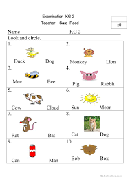 kindergarten english esl worksheets for distance learning and physical classrooms