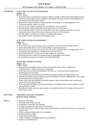 Client Relations Manager Resume Samples Velvet Jobs
