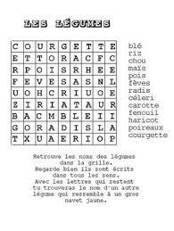 Mots Caches Les Legumes Mots Caches Mots Meles A Imprimer Mots Croises Enfants