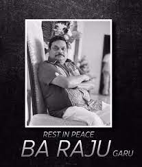 Renowned senior journalist and producer ba raju passed away today (may 22) at a private hospital as a producer, ba raju had produced films like chantigadu (2003), premikulu (2005), gundamma. Flyjkaswx8 Pum