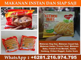 0812 1697 4795 Aneka Makanan Siap Saji Harga Makanan Siap Saji Jual Makanan Siap Saji Makanan Beku Makanan Cepat Kentang Goreng Beku
