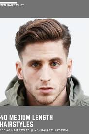 One of the best long hairstyles for men with thin hair is this natural wavy style. Hard Part Pompadour Medium Length Hair Styles Medium Length Hair Men Mens Hairstyles