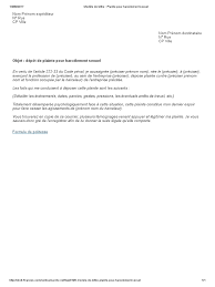 Le harcèlement sexuel constitue un délit, quel que soit le lien entre l'auteur et la victime. Modele De Lettre Plainte Pour Harcelement Sexuel Pdf Pdf