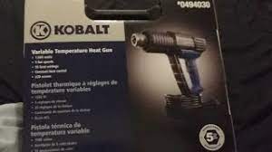 Kobalt Variable Temp Heat Gun Youtube