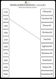 pin on ordinal numbers worksheets