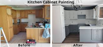 If you hire a professional i would suggest trying to do as much as you can yourself such as taking off the doors, and hardware and maybe sanding them lightly with a 220 grit sanding. Professional Kitchen Cabinet Painting From Contractor In Green Bay And De Pere Wi