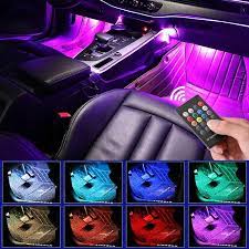 Led Car Foot Light Ambient Lamp With Usb Wireless Remote Music Control Multiple Modes Automotive Interior Decorative Lights Car Interior Interior Led Lights Car Led Lights