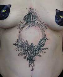Pin By Em On Tat Inspo Crystal Ball Tattoo Crystal Tattoo Sternum Tattoo