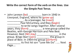 Simple Past Tense