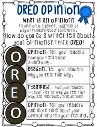 Oreo Anchor Chart For Opinion Writing Www