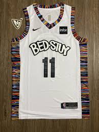 The brooklyn nets recently announced a kyrie irving jersey giveaway for an october home game to celebrate their new star point guard. Brooklyn Nets Bed Stuy Kyrie Irving 11 Jersey Newjerseysplug
