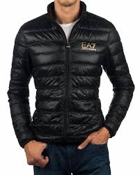 Black And Gold Leather Jacket Mens Ea7 Ea7 Emporio Armani Down Jacket Black Gold Logo Leather Jacket Men Style Mens Jackets Casual Emporio Armani