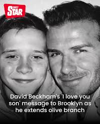 David Beckham has extended an olive branch to his son 😢 The former  footballer has shared a heartfelt tribute to his eldest child Brooklyn,  amid a reported feud between the two 😔