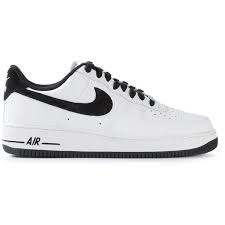 Black Air Forces With White Laces Nike Air Force 1 Sneakers 99 Liked On Polyvore Featuring Shoes Sneakers Nike White Perfo Sneakers White Leather Shoes White Leather Sneakers