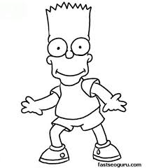 Bart Simpson Para Colorear