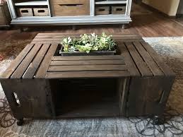 Breadboard ends are quite tedious. Diy Coffee Table Made From Crates With A Succulent Planter Insert Coffee Table Made From Crates Diy Coffee Table Wooden Crate Coffee Table