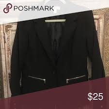 Dressbarn Blazer Black With Zipper Pockets Dress Barn Jackets Coats Blazers Blazer Black Blazers Pocket Dress