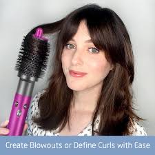 Amazon.com : FUNTECK Large Round Volumizing Brush Compatible with Dyson  Airwrap Hair Styler, Ideal for Long Hair (Fuchsia) : Beauty & Personal Care