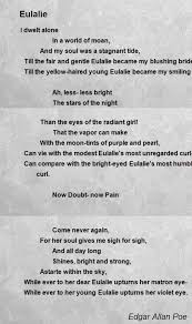 Eulalie Poem By Edgar Allan Poe Poem Hunter Poems Words Poe