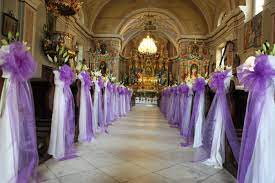 Pin By Letizia Zadravec On Purple Wedding Church Decor Church Wedding Decorations Wedding Decorations