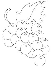 How to draw a panda step by step. Easy Grapes Coloring Page 30
