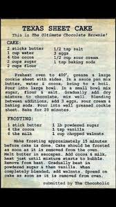 Texas Sheet Cake Recipe Texas Sheet Cake Recipe Sheet Cake Recipes Chocolate Sheet Cake