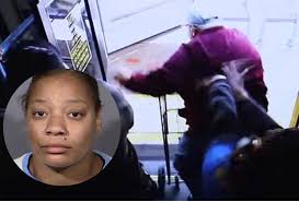 Image result for woman pushing man off bus