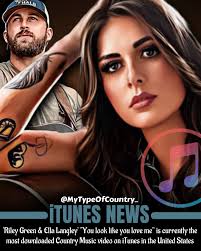 ellalangleymusic continues her rise! 🔥⬆️ @ellalangleymusic & @rileyduckman  single “You look like you love me” is currently the most downloaded Country  Music video