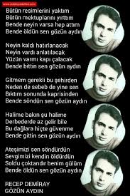 Gozun Aydin Siiri Recep Demiray Edebiyatdefteri Com