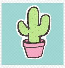 Add some ovals to the ends of those lines to help form the shape of the crown of each section. Cacti Cute Cactus Drawing Easy Hd Png Download 1000x1000 6293909 Pngfind