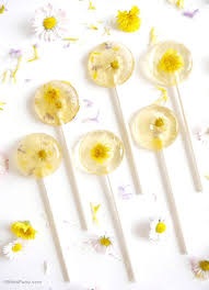 Honey Lemon Floral Lollipops Lollipop Recipe Dandelion Recipes Honey Candy