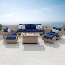 Square steel propane fire pit with wood. Outdoor Patio Fire Pit Sets Costco