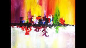 La peinture abstraite est une toute autre représentation de la peinture traditionnelle telle que le monde l'a toujours su avant la seconde guerre mondiale. Peinture Abstraite Au Couteau Acrylique Facile Youtube