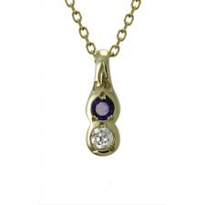 Family Colours Pendant 2 Birthstones
