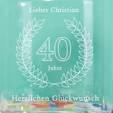 Sie suchen kreative ideen, wie sie eine entweder fotografieren sie dieses oder sie suchen es sich bei google. Keksglas Zum 40 Geburtstag Mit Gravur Online Kaufen Design3000 De Online Shop